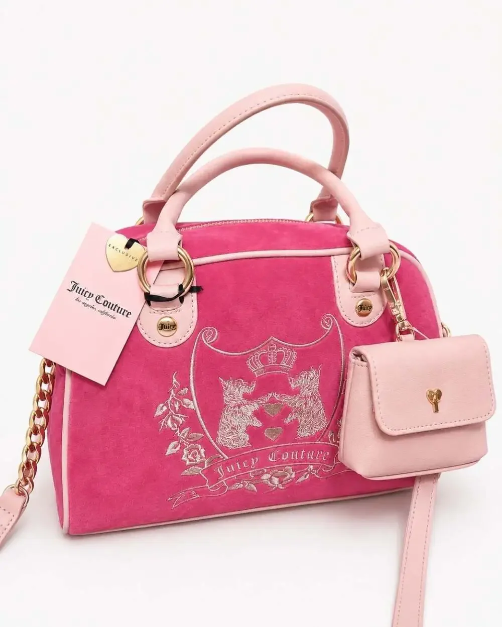 Juicy Couture New Love Chapter Satchel in Raspberry Tart